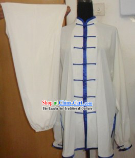 Traditional Chinese White Silk Kung Fu Tai Chi Clothing