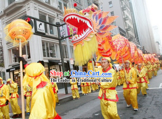 Happy Festival Celebration Beijing Dragon Dance Costumes Complete Set