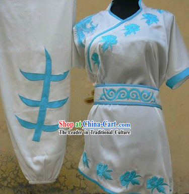 New Silk Kung Fu Martial Arts Wing Chun Tai Chi Uniform Clothes Suit for Girls