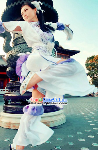 Pure White Ancient Chinese Clothing Lolita Cosplay for Women