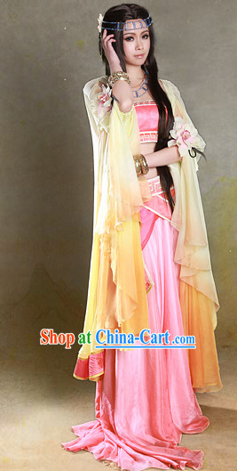 Chinese Fairy Costumes and Headpieces Complete Set