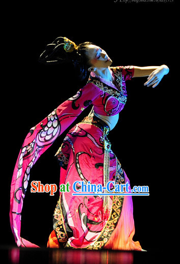 Traditional Chinese Classical Dance Jewelry and Dance Costumes Complete Set