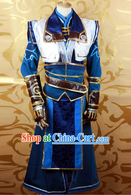 Ancient Chinese Swordsman Cosplay Costumes Complete Set