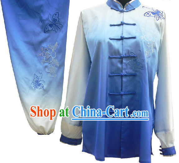 Color Change Butterfly Embroidery Tai Chi Martial Arts Dresses