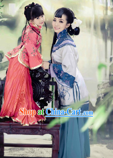 Ancient Chinese Mother and Son Costumes 2 Complete Sets