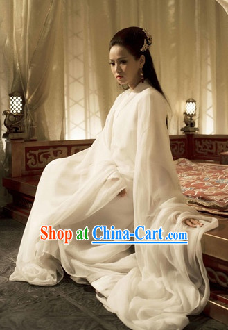 Pure White Fairy Style Traditional Costumes Complete Set