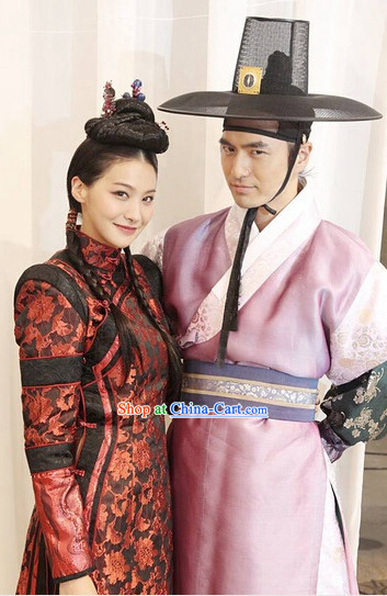 Traditional Korean Husband and Wife Costumes Complete Set