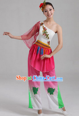 Enchanting Effect Traditional Folk Dancing Costumes and Headwear Complete Set for Girls