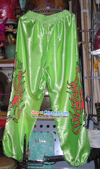 Light Green Professional Competiton and Performance Dragon Dancer and Lion Dance Pants