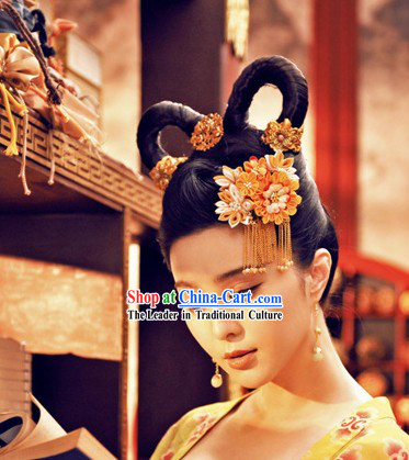 Tang Dynasty Palace Beauty Hair Accessories and Earrings