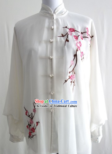 Top Embroidered Plum Blossom Tai Chi Dresses Three Pieces Complete Set