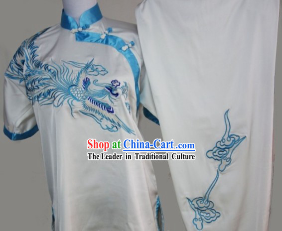 Traditional Kung Fu Silk Uniform White