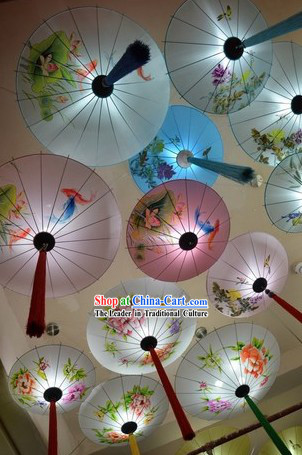 Handmade Traditional Chinese Umbrella Pendant Light