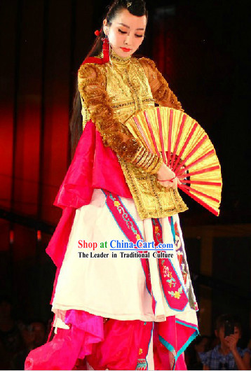 Sa Ding Ding Stage Performance Wan Wu Sheng Costumes and Accessories Complete Set