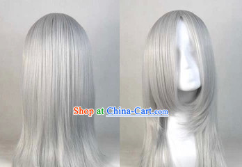 Ancient Chinese Style Grey Hair Wig for Men