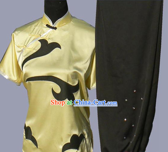 Top Short Sleeves Silk Martial Arts Competition Dresses