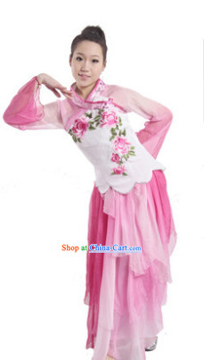 Folk Chinese Peach Dance Costumes