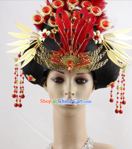 Ancient Chinese Empress Wig and Hair Decoration