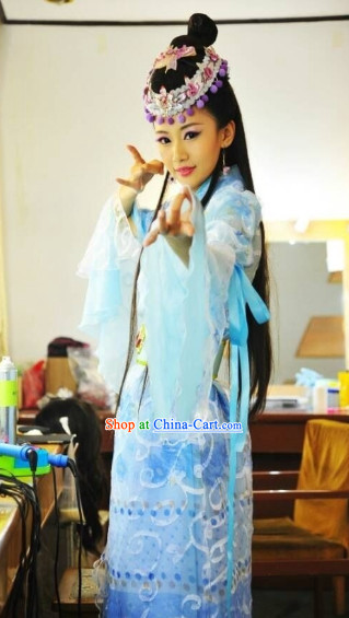 Ancient Chinese Blue Fairy Costumes