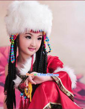 China Tibetan Kids Princess Dresses and Hat