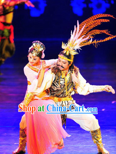 Zhaojun Chu Sai Stage Performance Costumes and Hair Accessories Complete Set