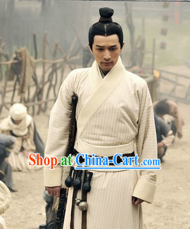 Traditional Chinese White Hanfu Clothing for Men