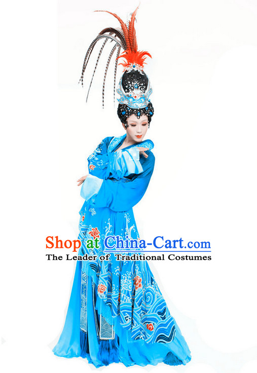 Stage Performance Ancient Chinese Queen Costumes and Hair Accessories