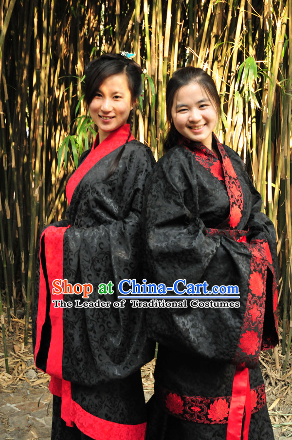 Chinese Black Han Fu Costumes Dresses online Designer Halloween Costume Wedding Gowns Dance Costumes Superhero Costumes Cosplay for Women