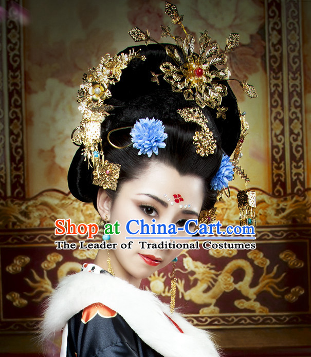 Chinese Ancient Queen Wigs Hairpieces Hair Accessories Hair Pieces
