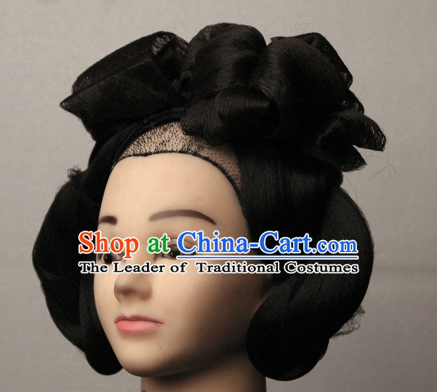 Chinese Ancient Imperial Empress Black Wigs Hairstyles