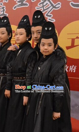 Chinese Costume Chinese Costumes National Garment Outfit Clothing Clothes Ancient Jin Dynasty Kids Dresses