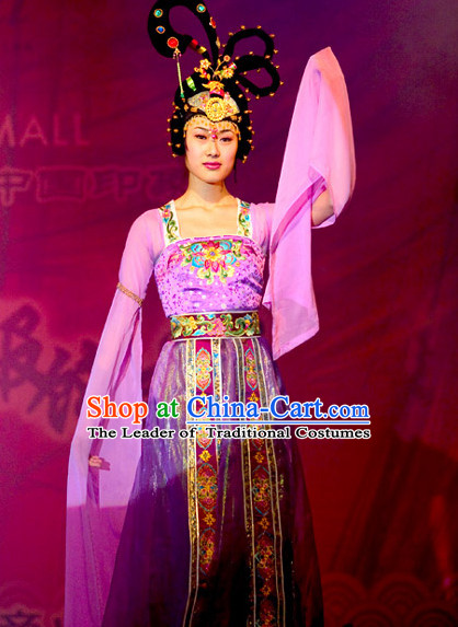 Chinese Costume Period of the Northern and Southern Dynasties Chinese Classic Costumes National Garment Outfit Clothing Clothes for Women