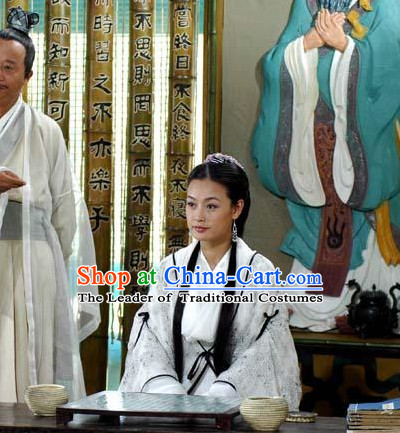 Chinese Costume Chinese Costumes National Garment Outfit Clothing Clothes Ancient Jin Dynasty People Clothing