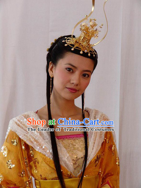 Chinese Tang Dynasty Fairy Hair Accessorise Fascinator Headpieces Hair Sticks Hairpins Hair Clips Hair Ornaments for Women