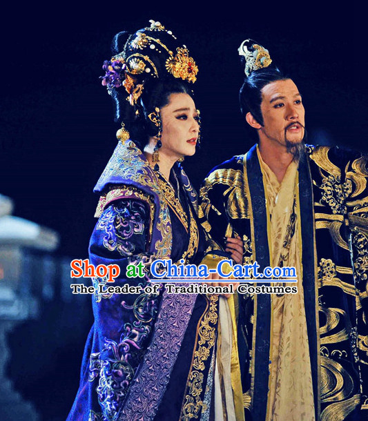 Tang Dynasty Emperor Gaozong of Tang and Wu Zetian Empress Costumes Prince Garment Outfits Clothing Costumes Costume Complete Sets for Men and Women