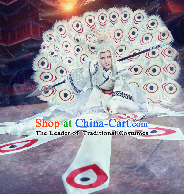 Chinese Classic Prince Peacock Costume Cosplay Complete Set for Men