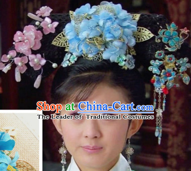 Chinese Qing Dynasty Princess Headwear Headpieces Hair Jewelry Headdress for Women