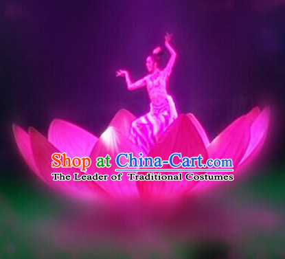Chinese Dance Costumes Prop Classical Lotus Dance Costume Props Stage Performance Base Folk Decoration