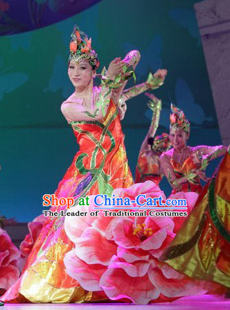 Big Chinese Dance Apparel Flower Peony Props Folk Dancing Prop Decoration