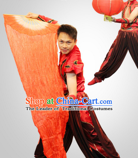 Chinese Folk Red Lantern Dance Costumes and Lantern Props for Men