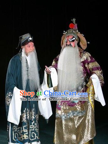 Chinese Opera Costumes Beijing Opera Costume Peking Stage Prime Minster Dress Dragon Robe Complete Set for Men