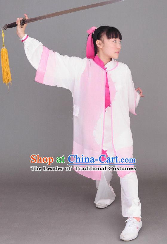 Top Long Sleeves Tai Chi Wing Chun Uniform Martial Arts Supplies Supply Karate Gear Tai Chi Uniforms Clothing and Veil for Women or Men