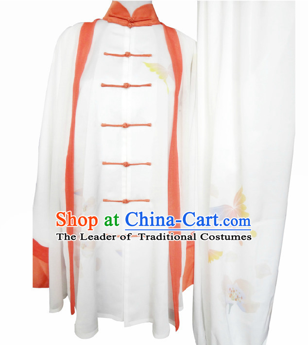 Top Long Sleeves Tai Chi Wing Chun Uniform Martial Arts Supplies Supply Karate Gear Martial Arts Uniforms Clothing for Women and Girls