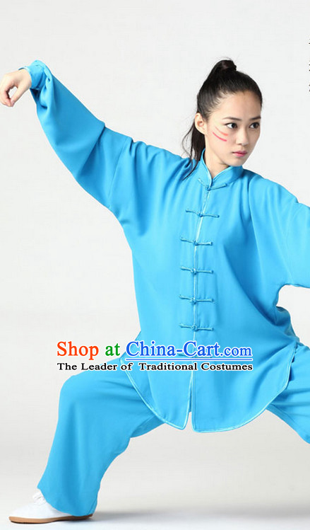 Blue Top Kung Fu Martial Arts Karate Wing Chun Supplies Training Uniforms Gear Clothing Shop for Kids and Adults