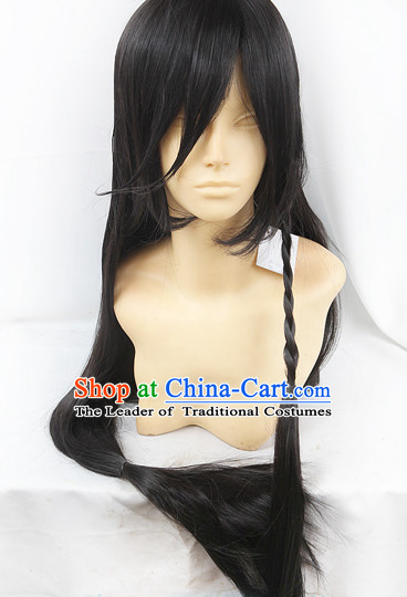 Ancient Asian Korean Japanese Chinese Style Male Wigs Toupee Wig  Hair Wig Hair Extensions Sisters Weave Cosplay Wigs Lace for Men