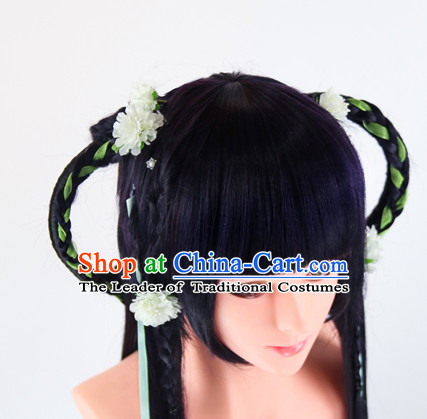 Ancient Chinese Fairy Wigs Toupee Wigs Human Hair Wigs Haircuts for Women Hair Extensions Sisters Weave Cosplay Wigs Lace Hair Pieces and Accessories for Women
