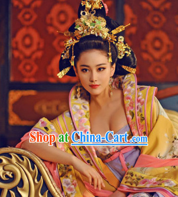 Ancient Asian Arts Traditional Chinese Empress Hair Jewelry Earrings