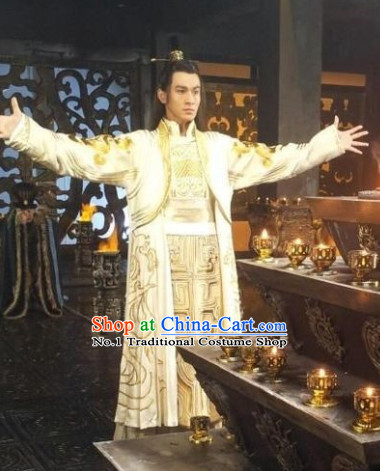 Chinese Ancient Prince Swordsman Dresses Complete Set for Men