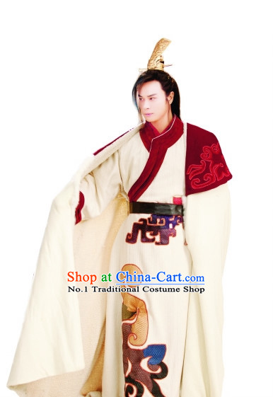 Chinese Traditional General Costumes and Coronet for Men