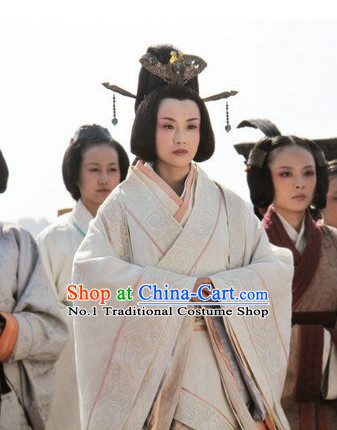Chinese Empress Hanfu Costumes and Hair Ornaments